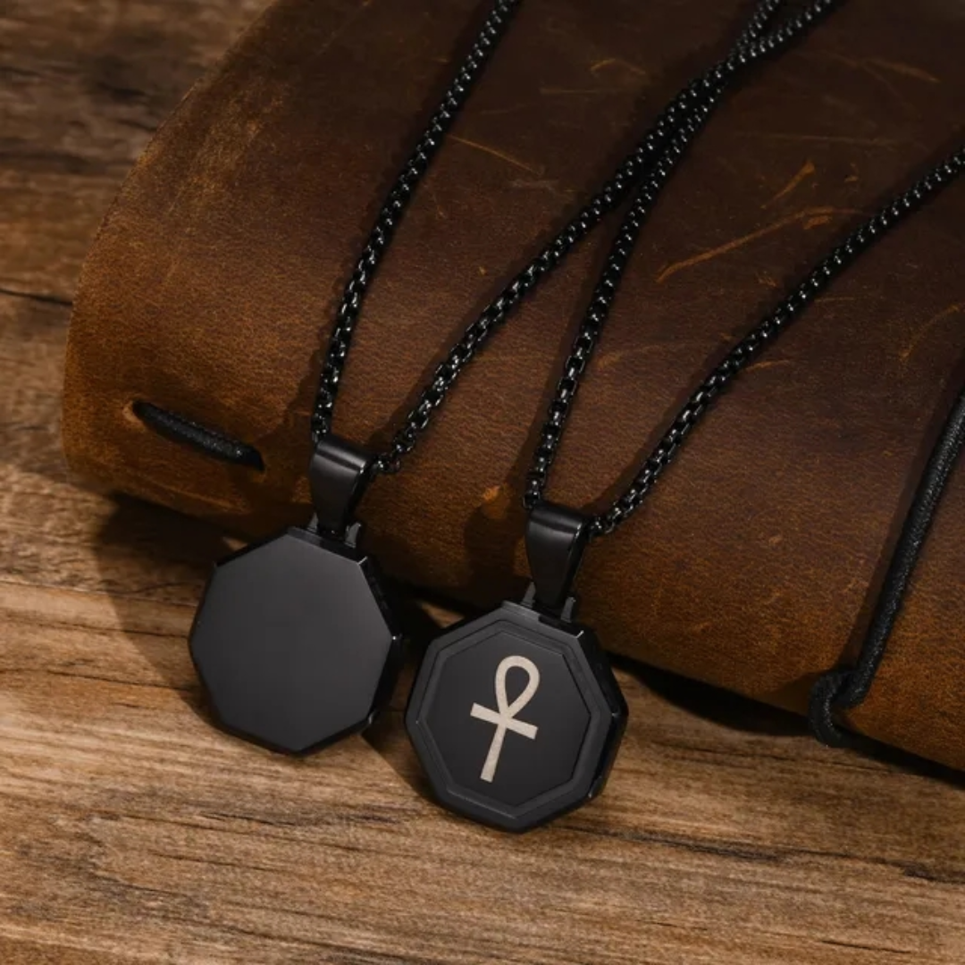 Black Ankh Necklace <br />(Steel)
