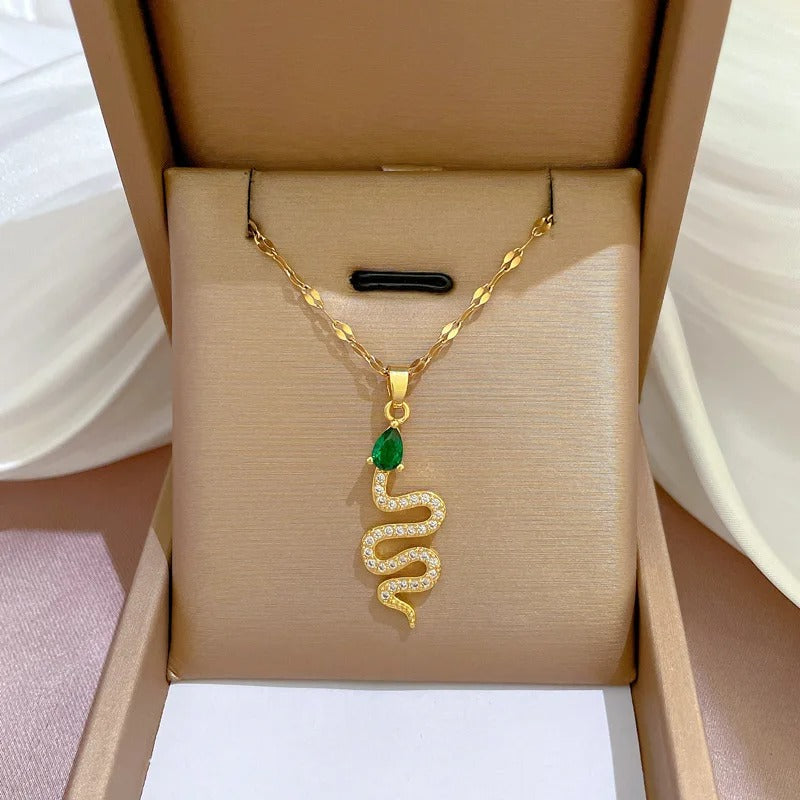 DOWAY Halloween - Collana Con Ciondolo A Forma Di Serpente, Con DOWAY Halloween - Collana Con Ciondolo A Forma Di Serpente, Con