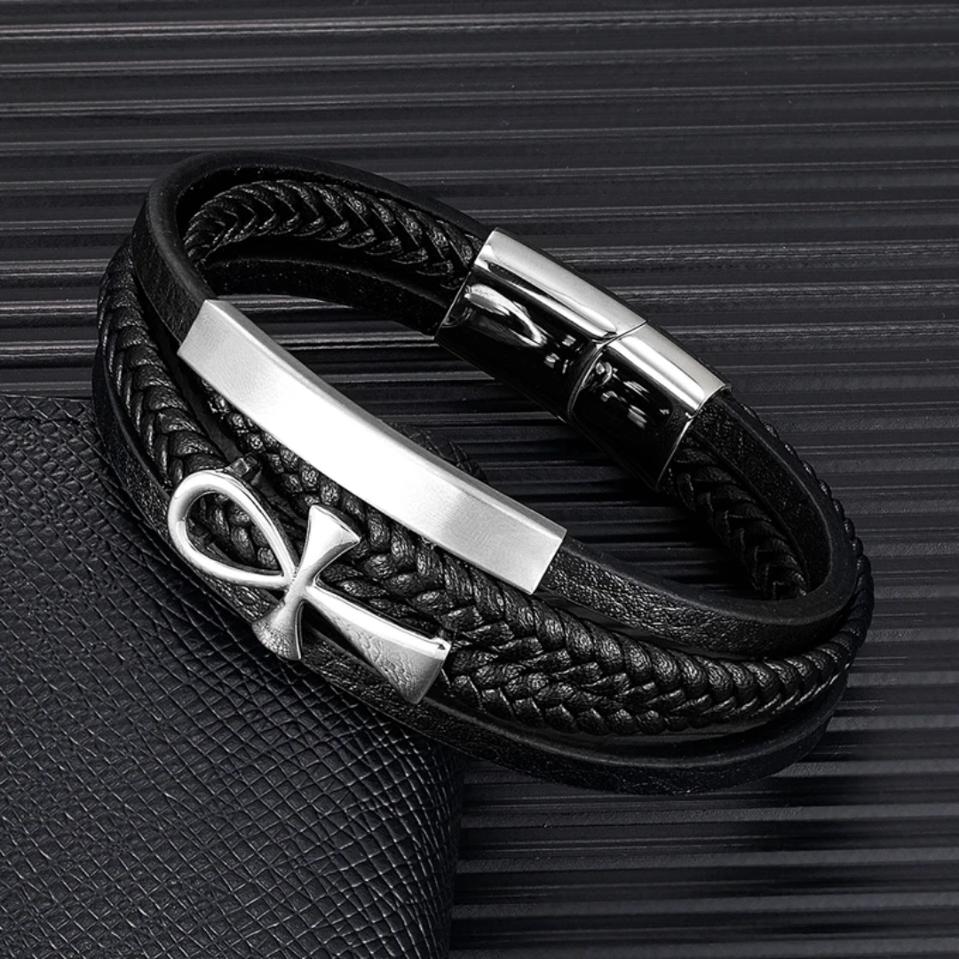 Metal Ankh Bracelet <br>(Steel)