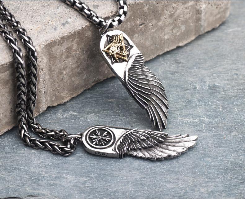 Egyptian Necklace Wing of Horus (Steel)