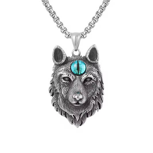 Collar Egipcio<br> Lobo de Egipto (Acero)