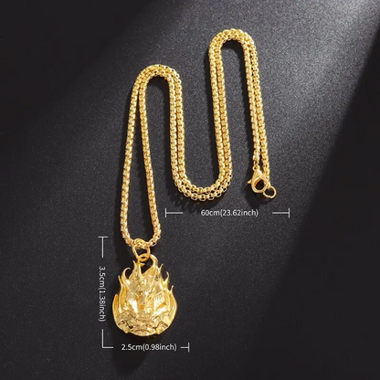 Collier égyptien<br> Pendentif Anubis (Acier)