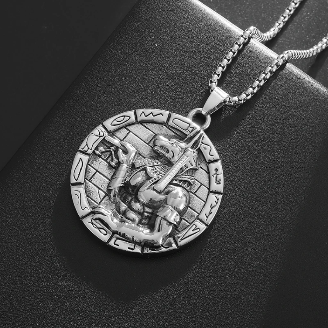 Collier égyptien<br> Anubis d'Egypte (Acier)