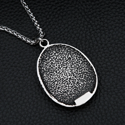 Collier égyptien<br> Soleil bleu (acier)