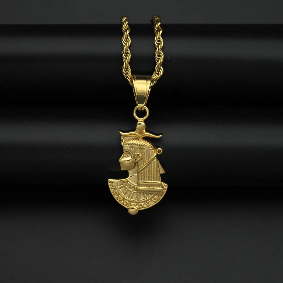 Egyptian Necklace <br />Cleopatra Pendant (Steel)