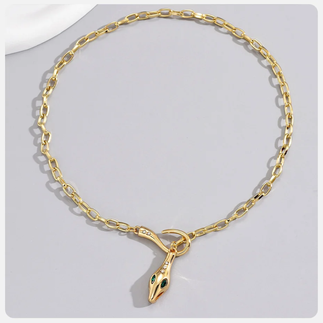 Egyptiskt halsband<br> Ädelstensorm (stål)