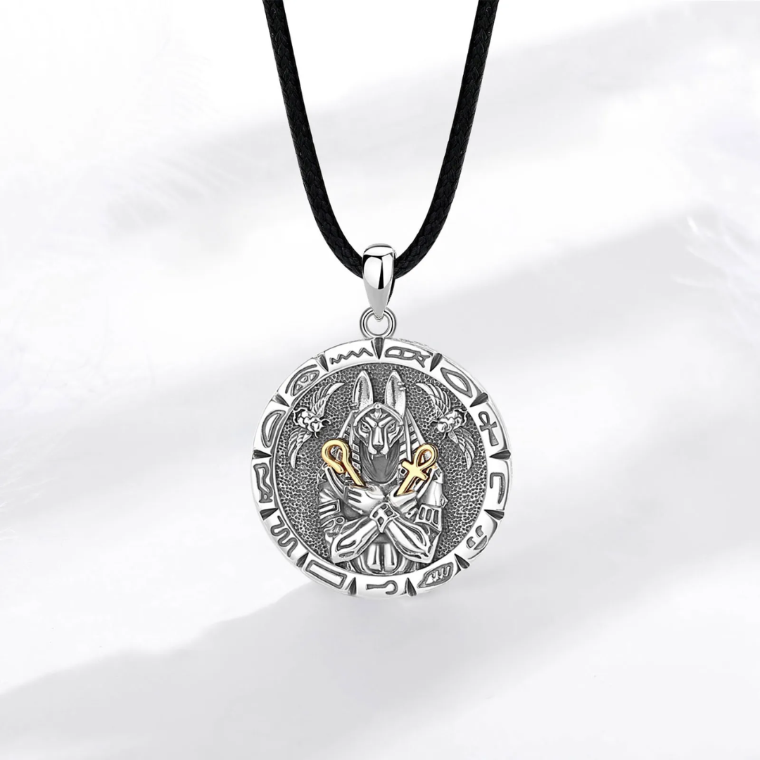 Collana egiziana<br> Dio Anubis (Acciaio)