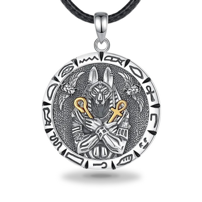 Collier égyptien<br> Dieu Anubis (Acier)