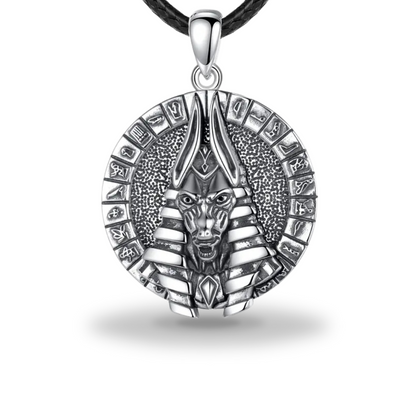 Egyptische ketting<br> Jakhals Anubis (staal)