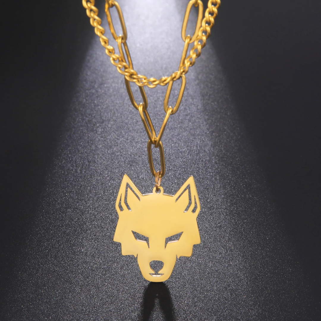 Collar Egipcio<br> Chacal (acero)