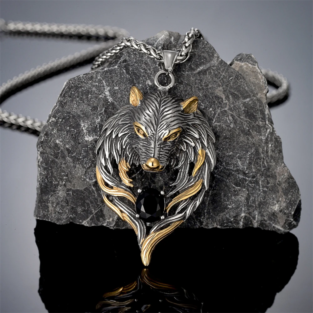 Collier Égyptien <br />Seigneur Anubis (Acier)