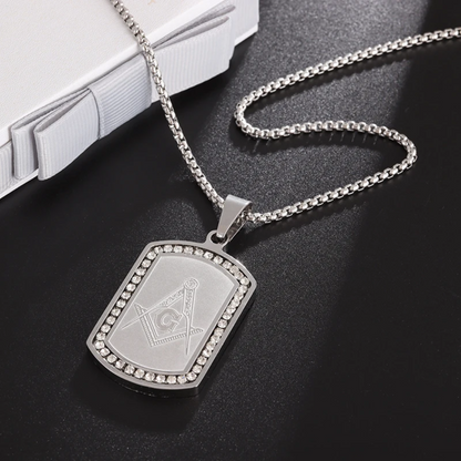 Egyptian Necklace <br />Masonic Compass (Steel)