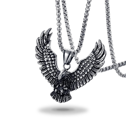 Egyptian Necklace <br />Silver Hawk (Steel)