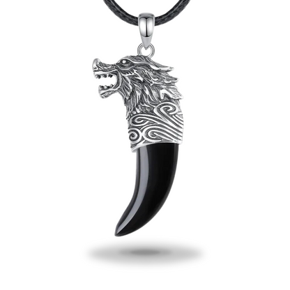 Collier égyptien<br> Dent d'argent (argent)