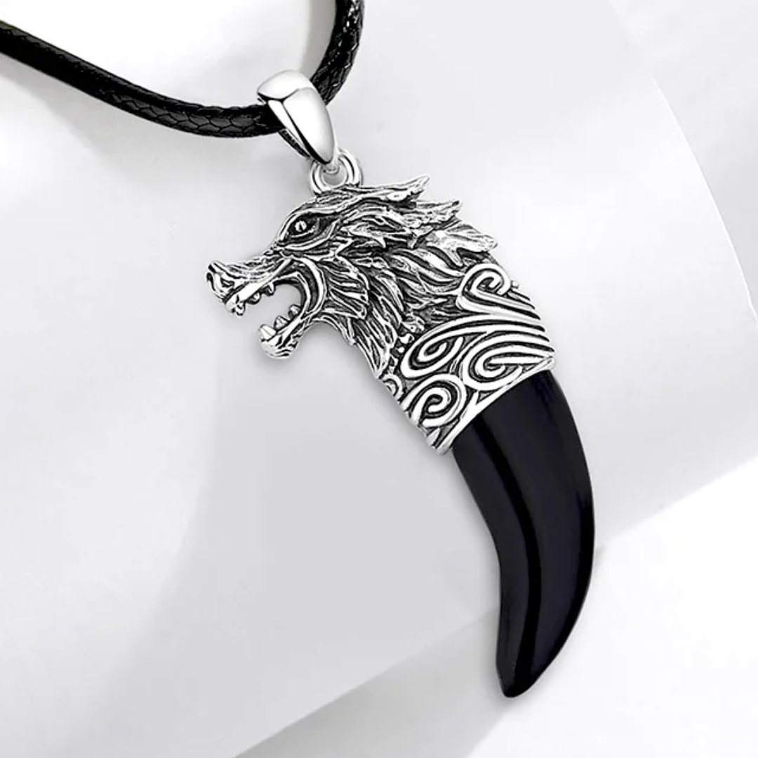 Collier égyptien<br> Dent d'argent (argent)