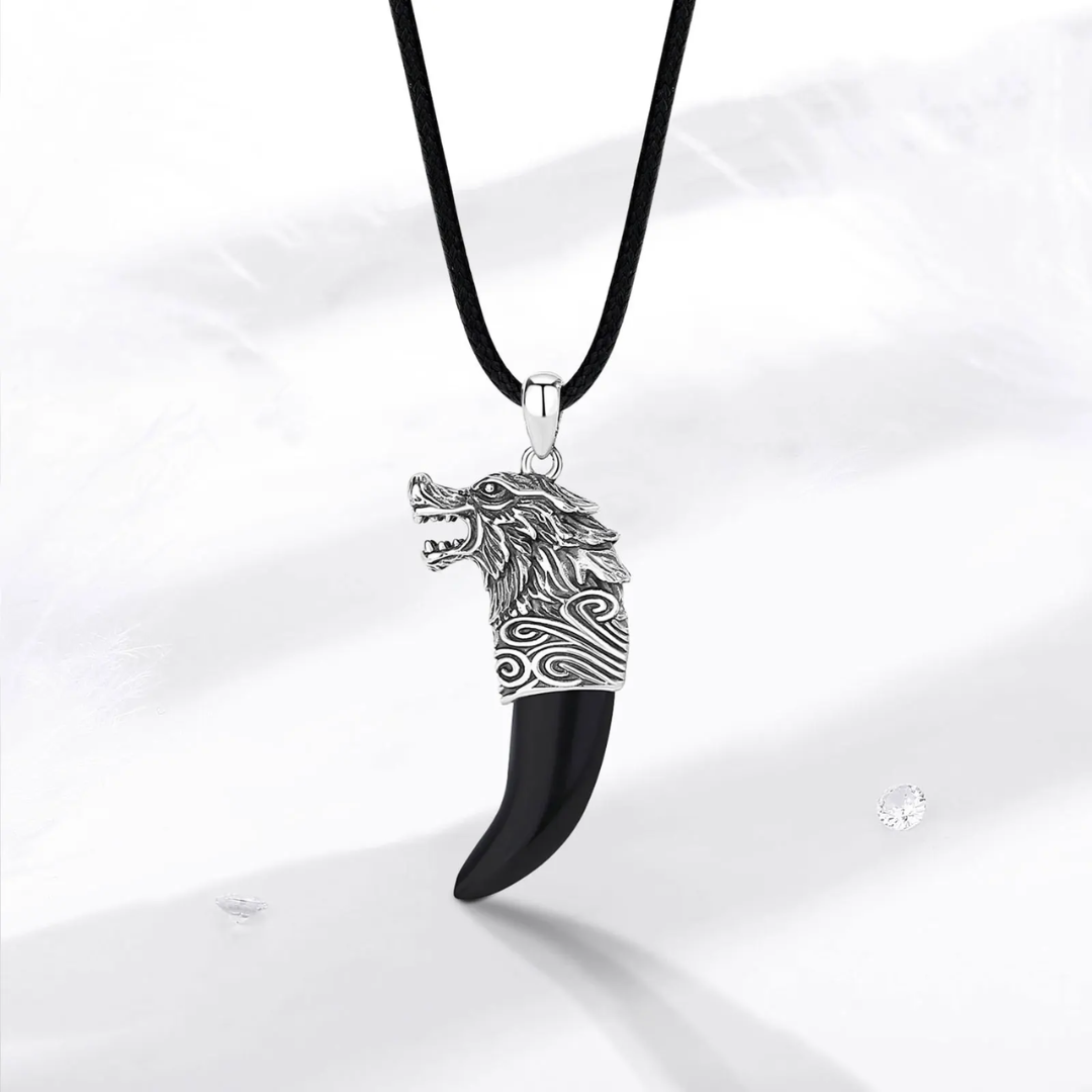 Collier égyptien<br> Dent d'argent (argent)