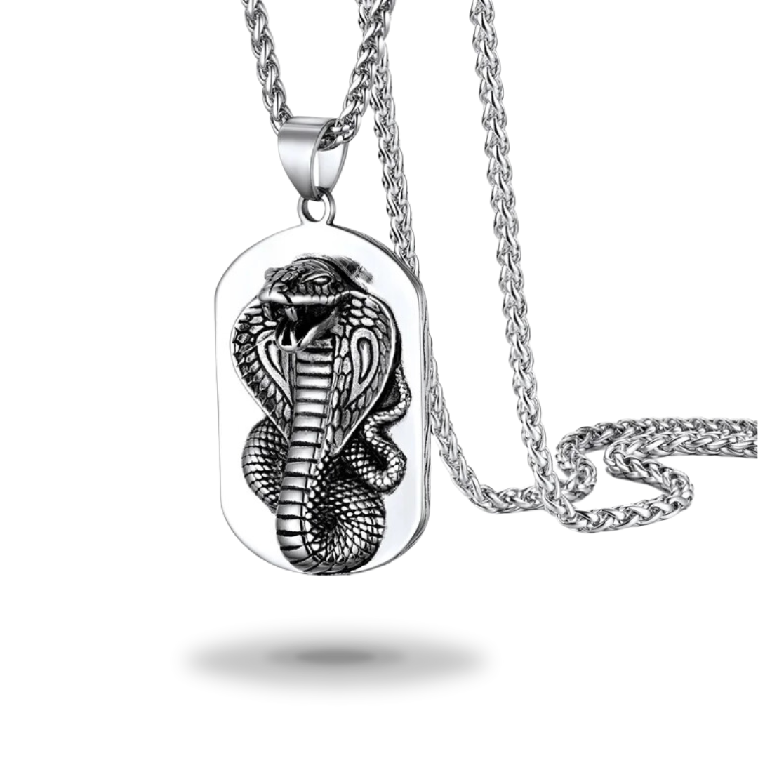 Collana egiziana<br> Ciondolo Serpente (Acciaio)