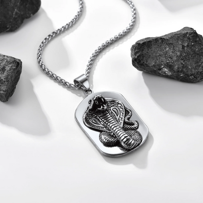 Egyptian Necklace <br />Snake Pendant (Steel)