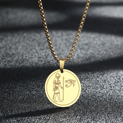 Egyptian Necklace <br />Sun God (Steel)