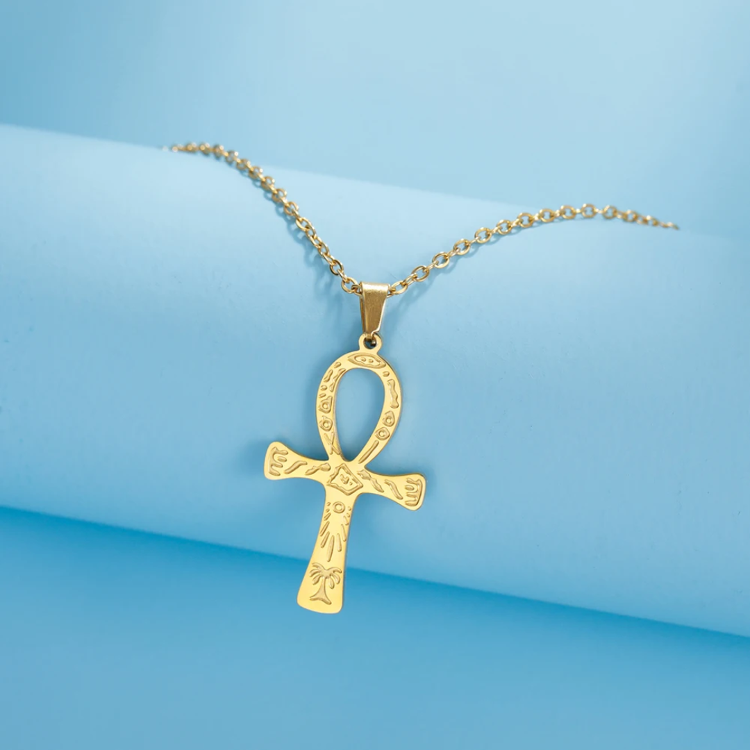 EUEAVAN Croce egiziana Occhio di Horus Collana Ciondolo Chiave EUEAVAN Croce egiziana Occhio di Horus Collana Ciondolo Chiave