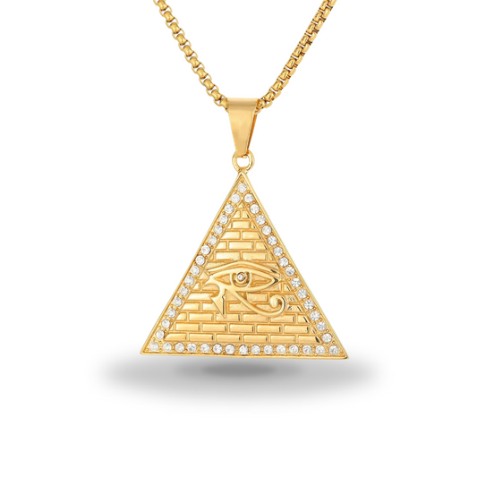 Piramide Ketting Goud<br> (Staal)