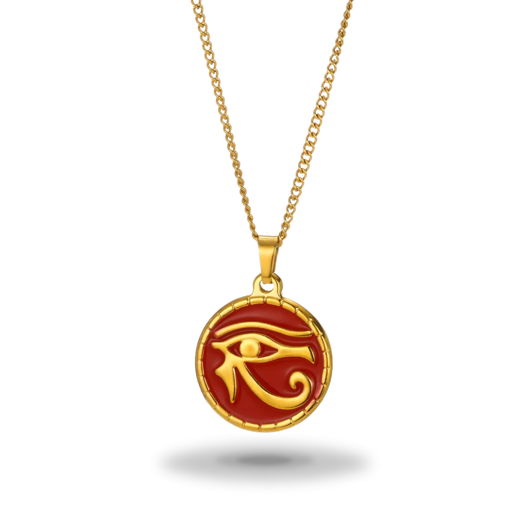 Collier yeux rouges<br> (Acier)