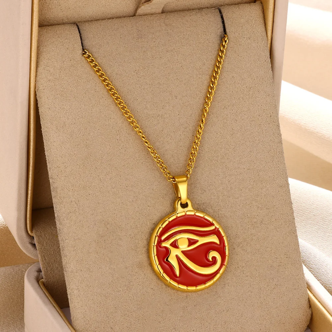 Collar de ojos rojos<br> (Acero)