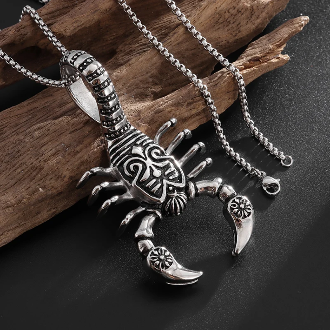 Scorpion Necklace Mens <br />(Steel)