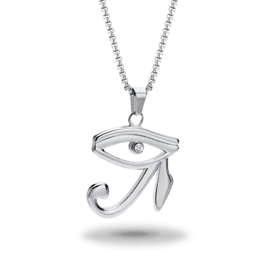 Silver Eye Necklace <br />(Steel)