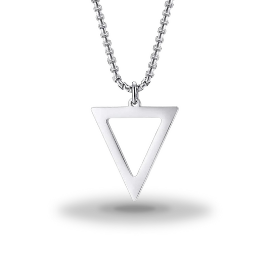 Upside Down Triangle <br />Necklace (Steel)