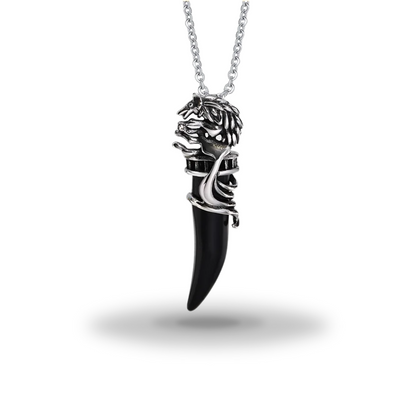 Wolf Fang ketting<br> (Staal)