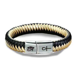 Egyptian Bracelet Ankh & Eye (Steel) | Ancient Egypt