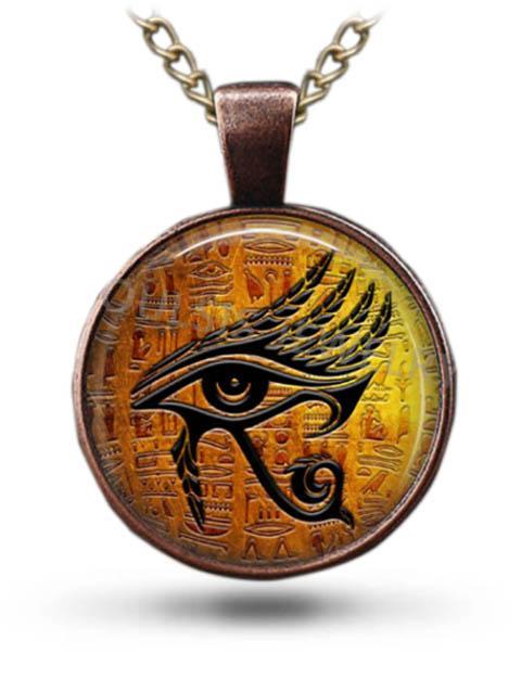 Buy Sterling Silver Egyptian Ankh Eye of Horus Necklace Online in India -  Etsy