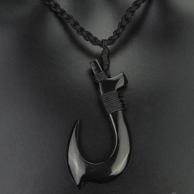 ancient egyptian fish hooks Fish Hook Necklace Mens (Steel)