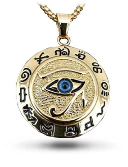 Eye Of Horus Pin - Stainless Steel Enamel Lapel Pin With Rhinestones, 2.5x1.5cm, Gift For Dad