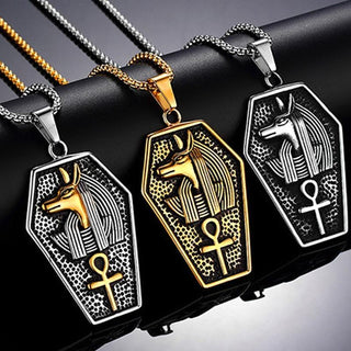 Egyptian necklace <br>Anubis tomb (Steel)