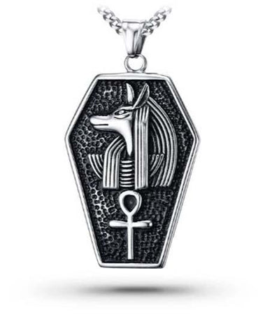 Anubis Casket Egyptian Necklace (Steel) | Ancient Egypt