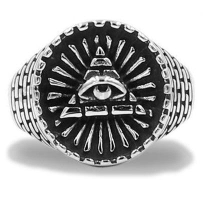 Ring Egypt Pyramid Illuminati (Steel) | Ancient Egypt