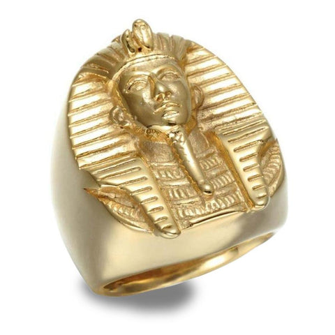 Golden Pharaoh Egyptian Ring (Steel) | Ancient Egypt