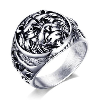 Egyptian Ring Miysis, Proud Lion (Steel) | Ancient Egypt