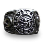 Egyptian Ring Eye God-Sun (Steel) | Ancient Egypt