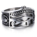 Oudjat Eye Egyptian Ring (Steel) | Ancient Egypt